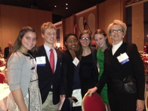 Finland Ambassador Marilyn Ware poses with the Youth Board members.