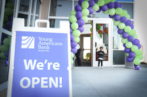 The grand opening of the first Young Americans Bank branch was a hit - and the 1st birthday will be as well!