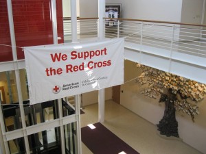 Come check out our Red Cross banner in our atrium.