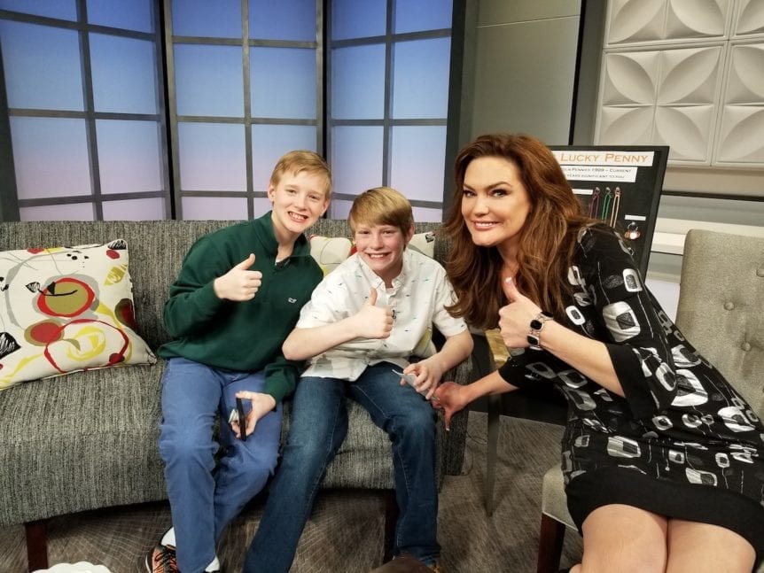 Owen and Liam with Denise