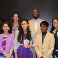 All finalists with judges cropped small 2018 YouthBiz StartUp Mini-Camp finalists.
