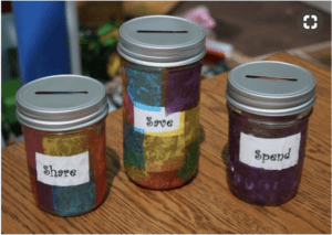 Spend Save Share Jars