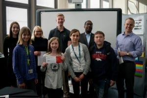 Judges with Winners at Grant Beacon Middle School