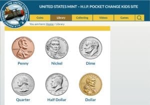 US Mint Coin Library: Penny, Nickel, Dime, Quarter, Half Dollar, and Dollar Coins