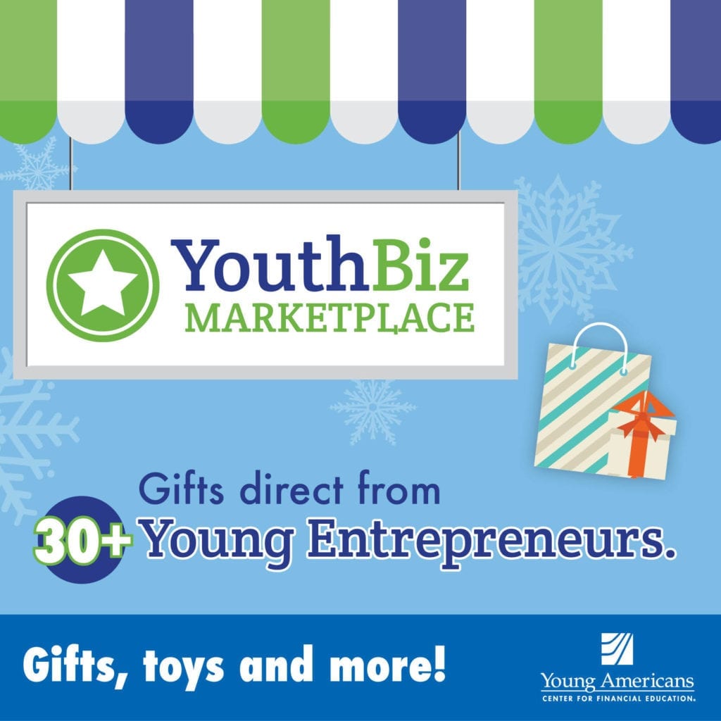The YouthBiz Marketplace is the ultimate buy local experience, and we’re bringing it to you online! Young business owners sell their unique products–all handmade by them. You will find beaded jewelry, greeting cards, bath products, home baked goodies, artwork, and more–unique gifts for everyone on your shopping list!