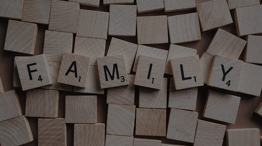 Family Scrabble Letters Iconography