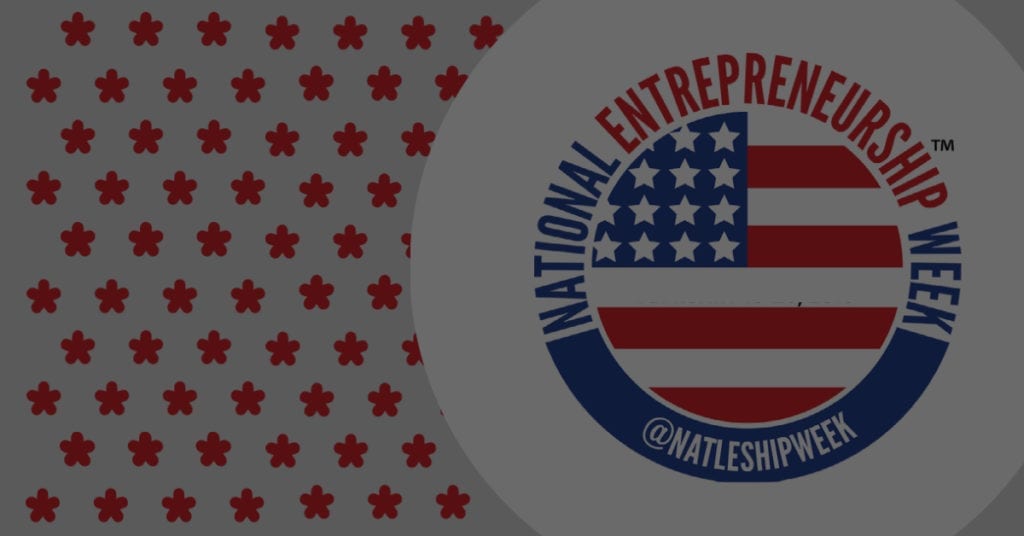 National Entrepreneurship Week Iconography with American Flag
