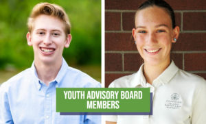 Youth Advisory Board members Nolan Cooper and Madeline Penning