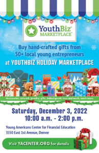 YouthBiz Holiday Marketplace Half Sheet Flier 2022
